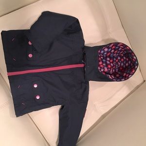 JoJo Maman Bebe 4 season coat with matching hat and sweatshirt